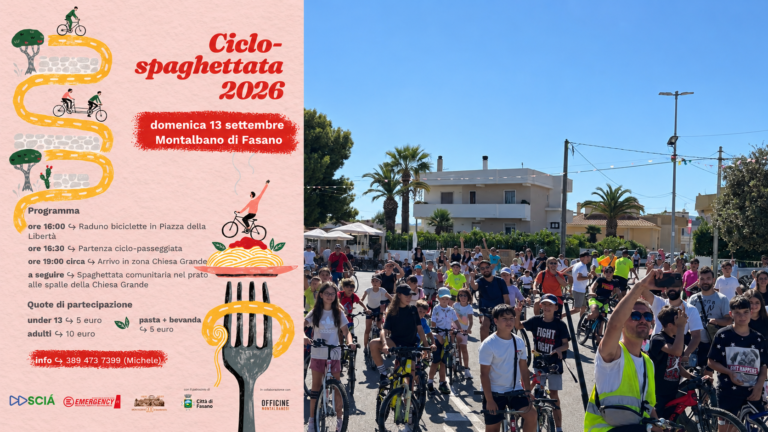Montalbano, tutto pronto per la “Ciclospaghettata” Montalbano, tutto pronto per la “Ciclospaghettata” - Osservatorio Fasano