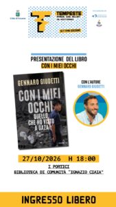 Secondo appuntamento della 7ª edizione del Festival Tempeste: “Con i miei occhi. Quello che ho visto a Gaza” di Gennaro Giudetti Secondo appuntamento della 7ª edizione del Festival Tempeste: "Con i miei occhi. Quello che ho visto a Gaza" di Gennaro Giudetti - Osservatorio Fasano