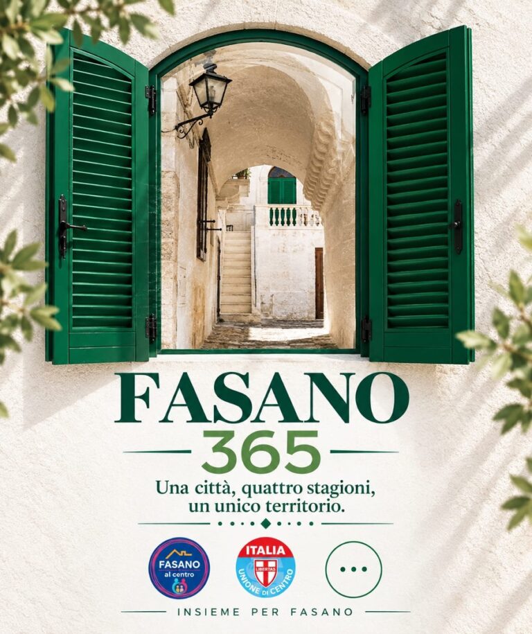 Nasce “FASANO 365”: il programma elettorale di Fasano al Centro e UDC per una politica d’ascolto e trasparenza - Osservatorio Fasano